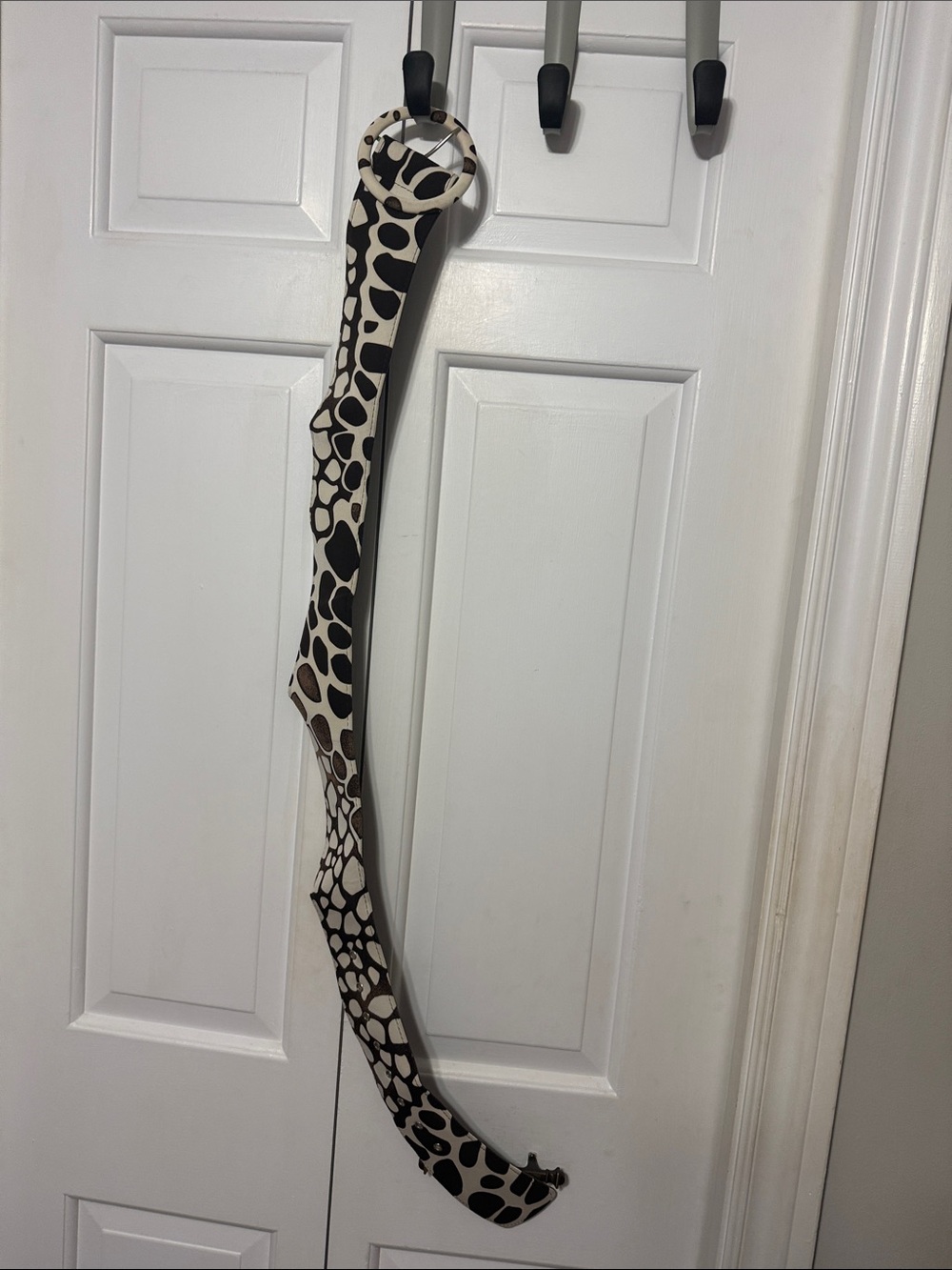 Brown and Cream Animal Fabric Belt
